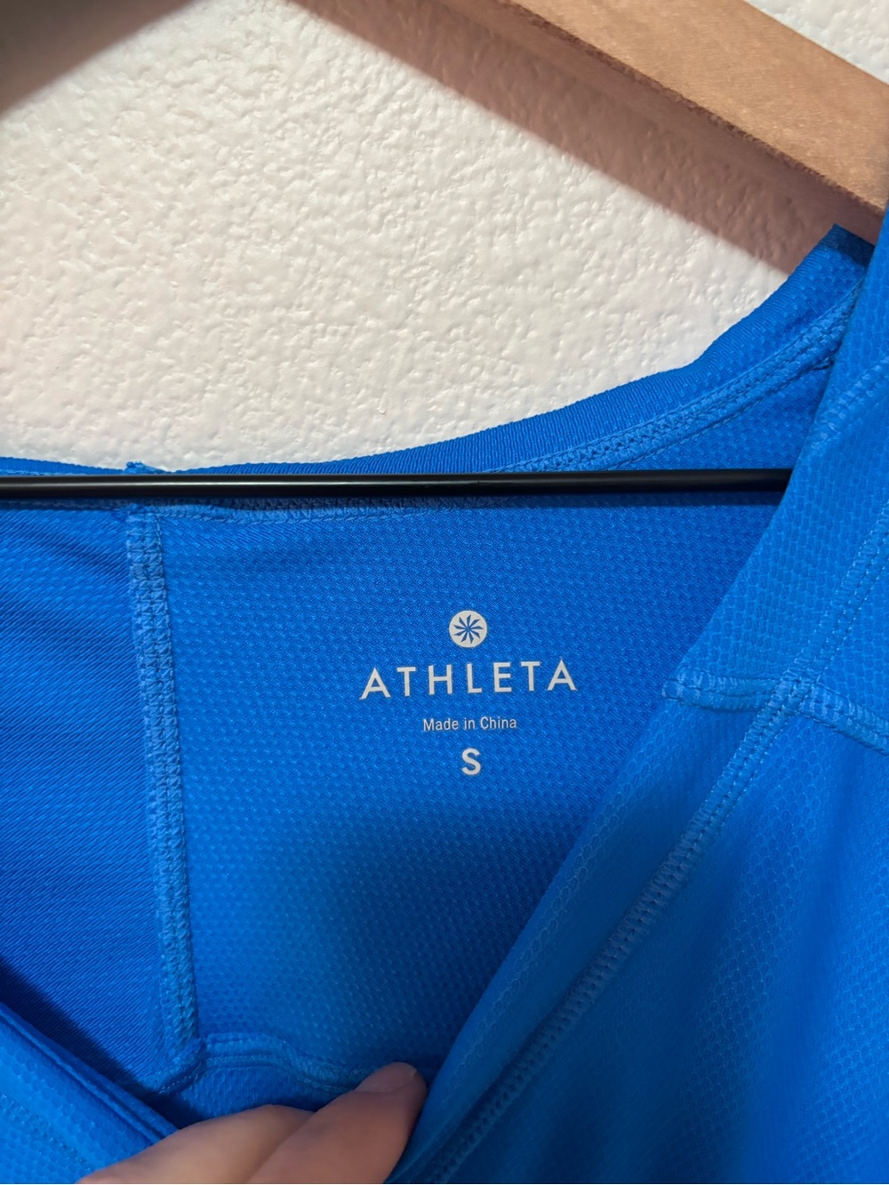 Athleta Blue Long-Sleeve Hooded Athletic Dress - Picture 2 of 5